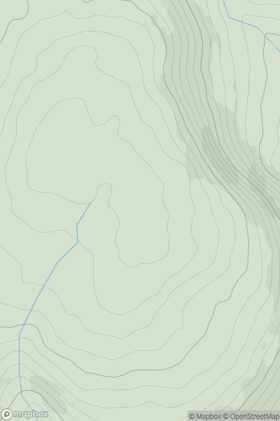 Thumbnail image for Aberedw Hill [Welshpool to Hay-on-Wye] [SO087504] showing contour plot for surrounding peak